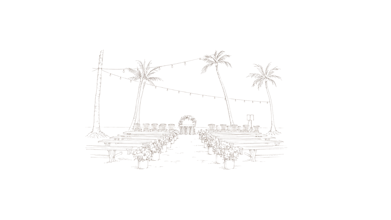 Ilustração da cerimônia e recepção